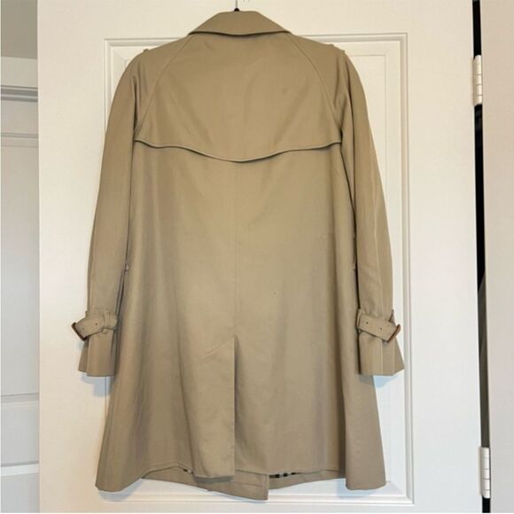 BURBERRY Tan Vintage Nova Check Fall Pea Trench Coat Sz. Small - Picture 11 of 11